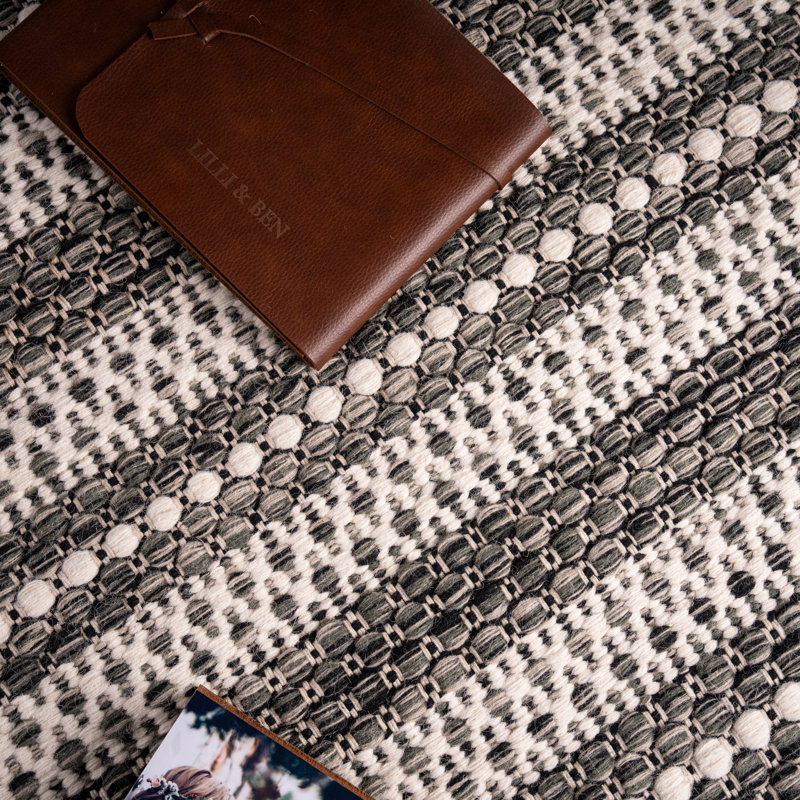Iota Uni Hand Woven Area Rug, Grey/Brown/Blue, Rectangular 160 x 230cm