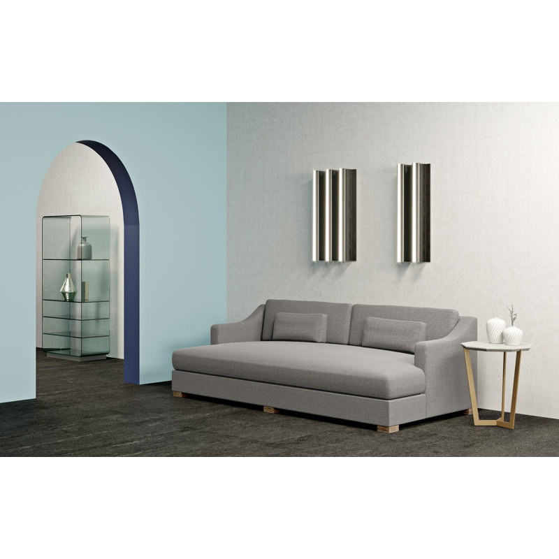 Lit de jour Crosby Slope Arm, Lin à tissage carré albâtre, Patiné