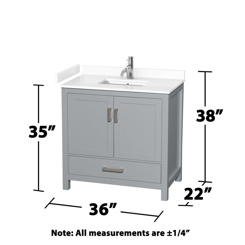 Sheffield 30" Bathroom Vanity Set with 24" Mirror, Carrara Cultured Marble, Light Green, 36''