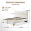 Structure de lit tapissier grand Windsor avec pieds en bois massif Windsor
