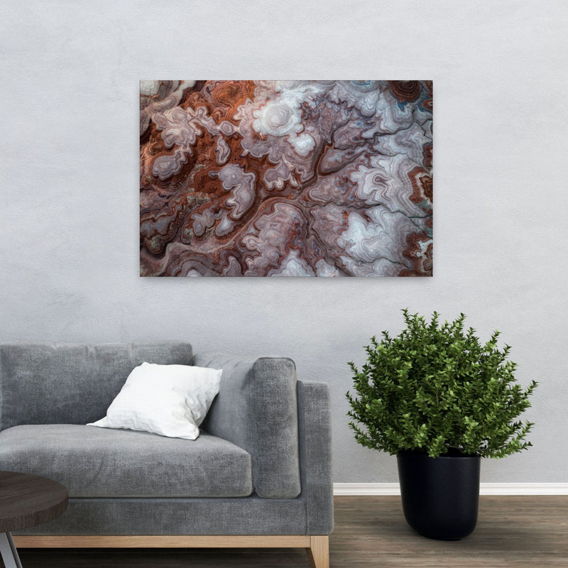 Art mural abstrait contemporain Macua - Colours of Utah, H 32 po x l 48 po