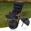 Coussin de chaise Adirondack imperméable avec attaches pour l'extérieur - Coussin de chaise berçante à dossier haut pour patio-1070563418