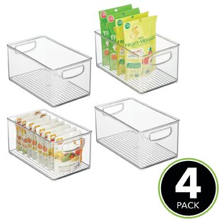 Ideal Security Inc Tilt Bins, 6 Plastic Storage Bins, Stackable Organizer for Everything from DIY to Crafts, Gray