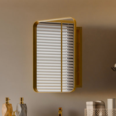 Armoire à pharmacie encastrée à cadre en métal avec miroir et 2 tablettes réglables pour salle de bain, style moderne, anti-buée, mat, 20 po x 30 po, design contemporain, brouillard, corrosion, preuve, sans assemblage