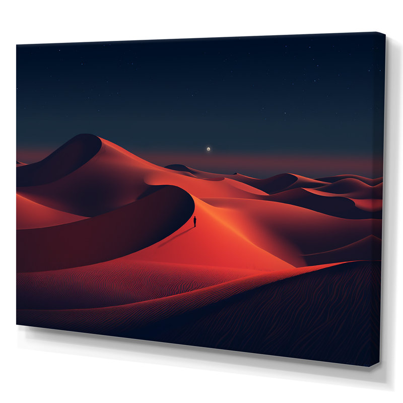 Red Desert Twilight Photo III - Art mural désert, Toile tendue, H 30 po x l 40 po x P 1,5 po