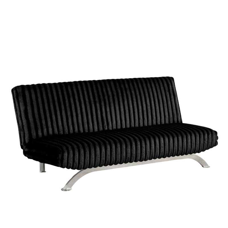 Canapé-lit futon de style contemporain, Noir