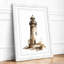 Solitary Lighthouse Coastal - Framed Print-2104977751-2104977746