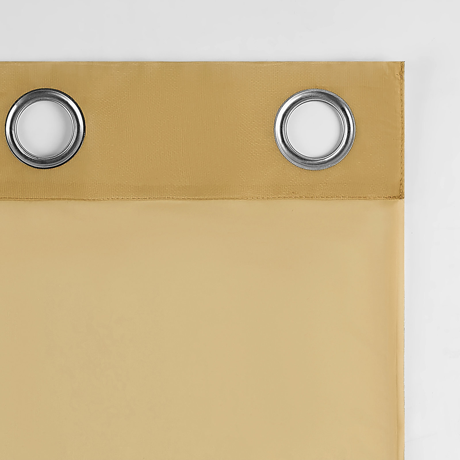 Sheer Grommet Single Curtain Panel, 59" W x 63" L, Curry Yellow