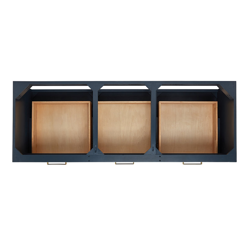 73'' W Double Vanity, Midnight Blue, Satin Brass, 61"