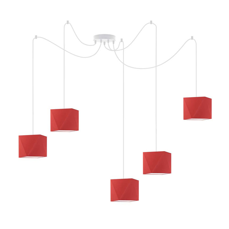 Thursa 5 - Light Pendant, Red