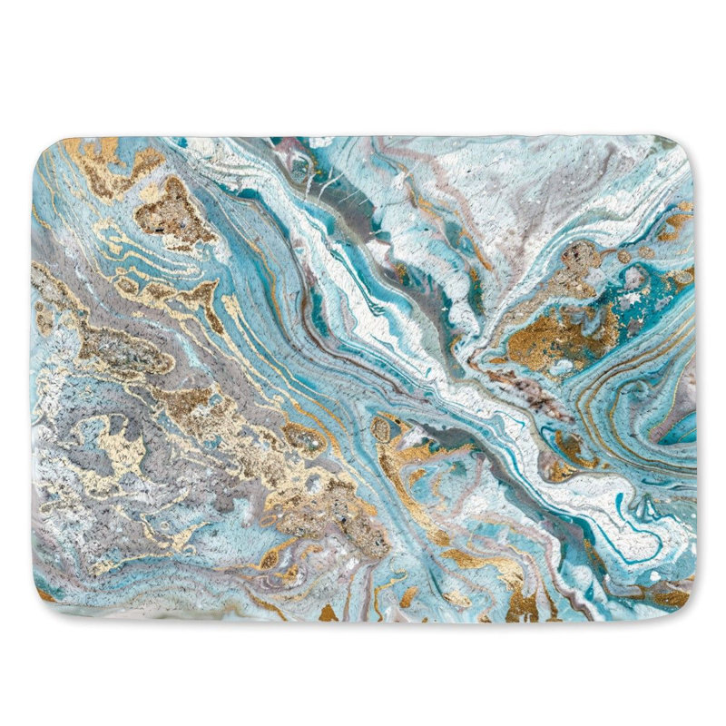 Faulkland Microfiber / Microsuede Non-Slip Bath Mat, 17"W x 24"L