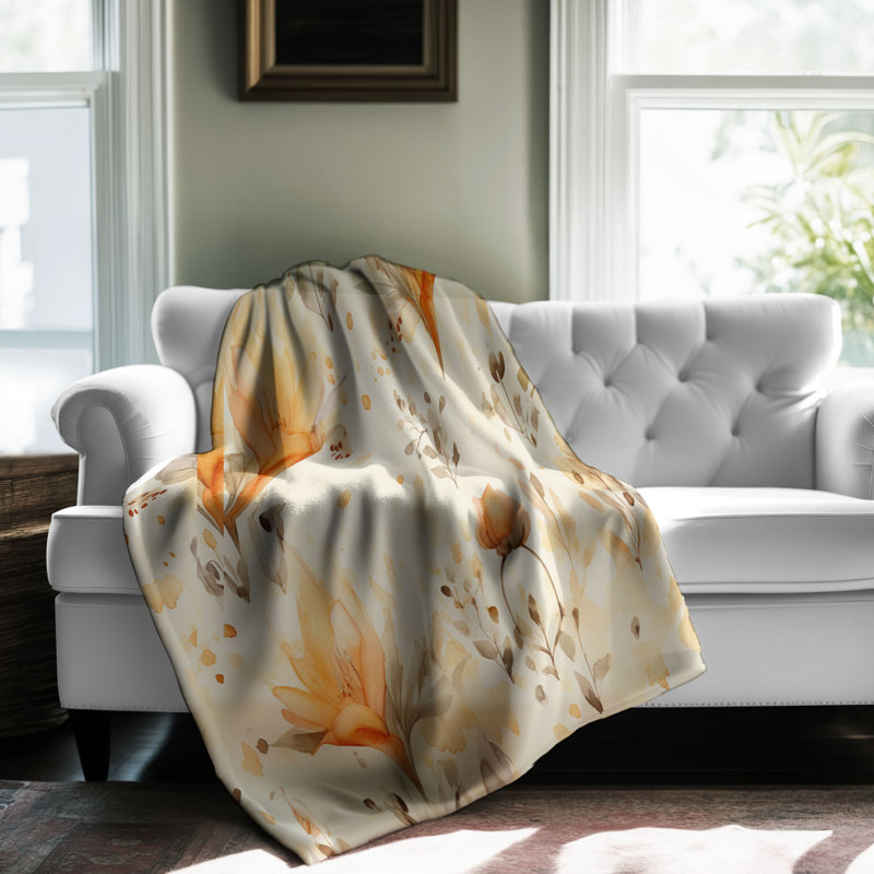Sandy Neutrals - Couverture Sherpa de qualité supérieure 1 pièce, Grand lit