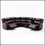 Ensemble de canapé modulaire inclinable en cuir L