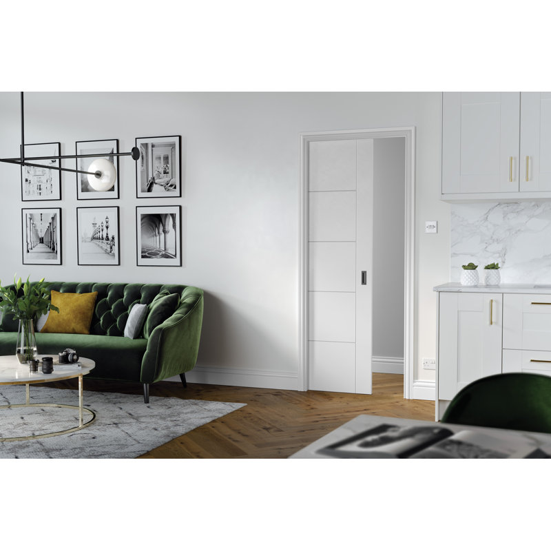 Flusso Internal Single Pocket Door Kit, 198.1cm H x 68.6cm W x 3.5cm D