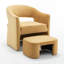 Fauteuil demi-tonneau avec repose-pieds Kyah-220945850