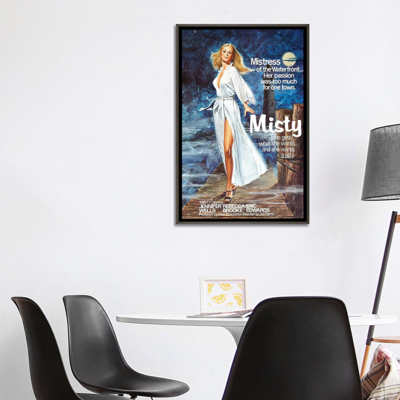 «Misty», reproduction d'art sur toile encadrée, 40" x 26", Framed Canvas, Grey