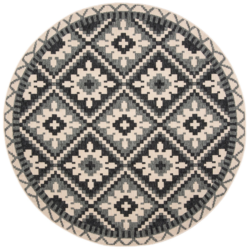 Tapis d'intérieur / extérieur Northpoint Veranda Performance Southwestern, Rond 3 pi