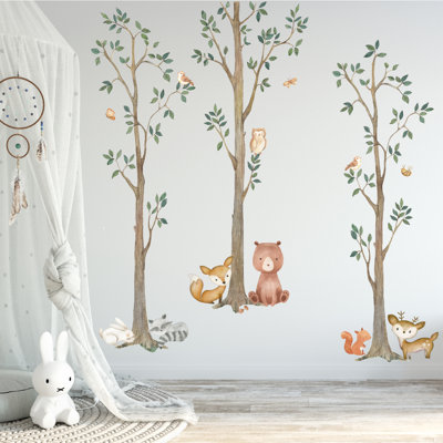 Autocollants décoratifs pour chambre d'enfant Woodland