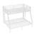 White Metal Twin over Full Bunk Bed, Space Saving Design, No Box Spring Needed