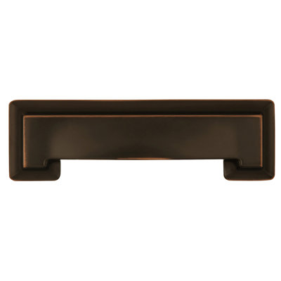 Poignée coupelle Studio Collection - Poignée d'armoire centrale à centrale en bronze huilé de 3 po et 3 3/4 po - Quincaillerie transitionnelle pour tiroirs et armoires