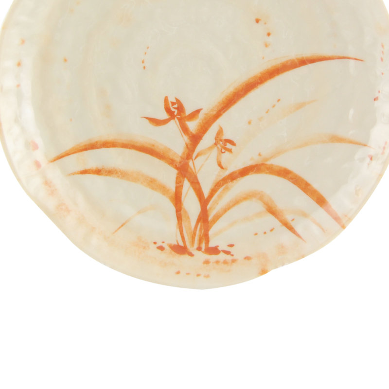 Plat de présentation en mélamine de forme Lotus orchidée 14 po