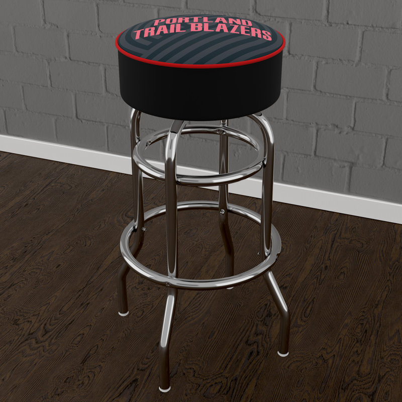 Swivel Upholstered Counter Stool with Metal Frame