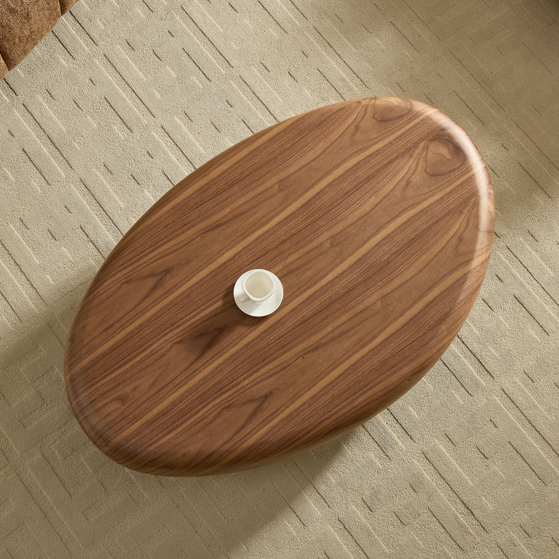  Table basse 53,1 "ovale pour le salon, Noyer