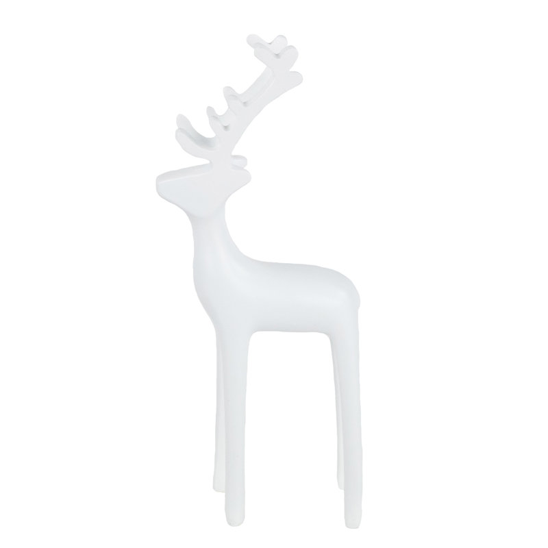 Décoration de Noël renne blanche 8,25 po