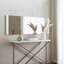 Miroir mural moderne, 47,2 x 15,7 x 0,9 pouces, blanc | Fabrication 100% bois aggloméré, assemblé, réglable horizontalement et verticalement | Conception élégante de couleur unie parfaite pour les espaces contemporains-266873805