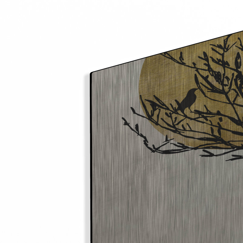 Art mural en métal luxueux «Moon Tree 2» par Karen Smith, 16 po x 12 po, H 16 po x l 24 po