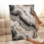 Motif abstrait de géode de marbre gris abstrait, impression d'art moderne sans cadre-1299719347