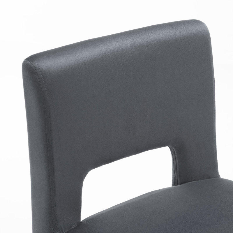 26” Upholstered Counter Height Bar Stool, Gray