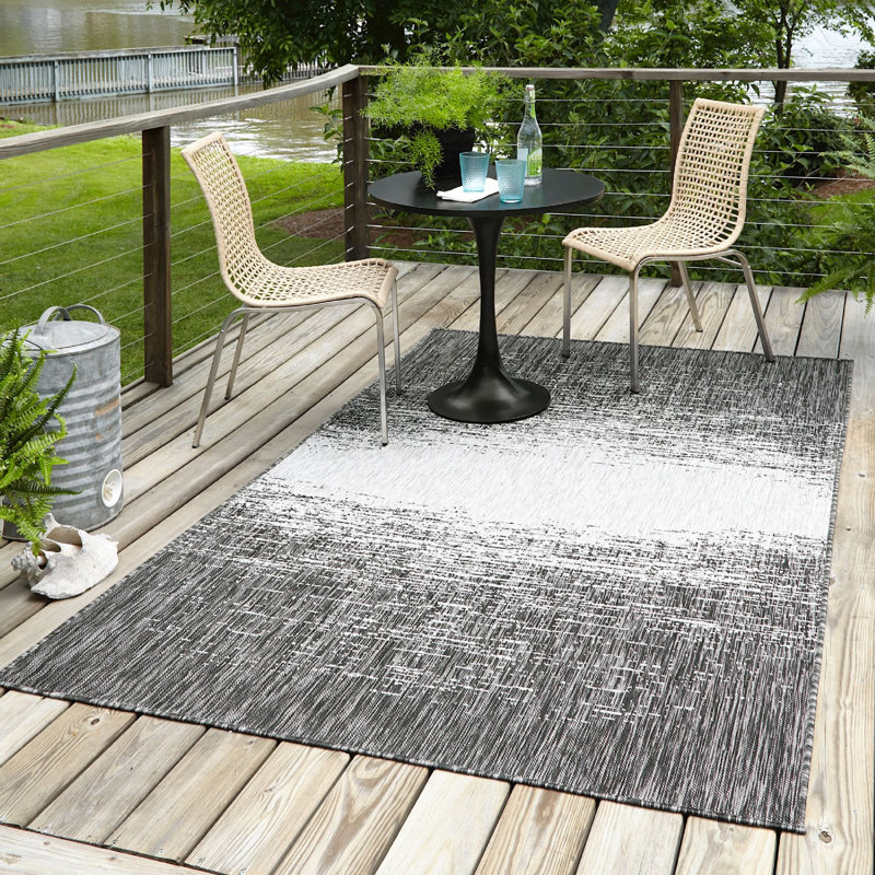 Tapis extérieur Iris gris plomb, Rectangle 7 pi x 10 pi