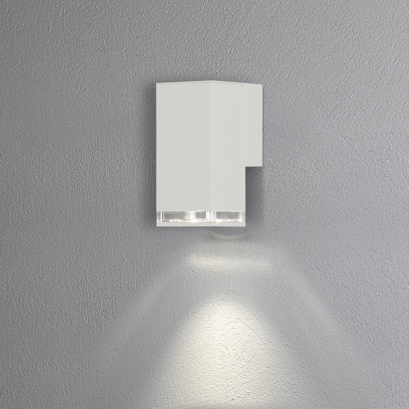 Pollux 1 Down Outdoor Armed Sconce, White