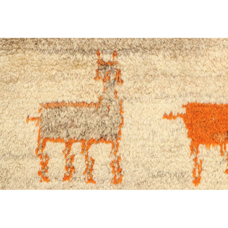One-of-a-Kind 3'3" x 4'3" Hand Knotted Area Rug