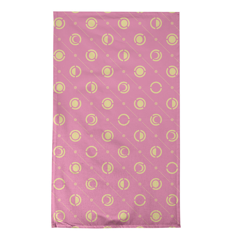 Torchon Moon phases, Rouge / jaune clair, Polyester sergé