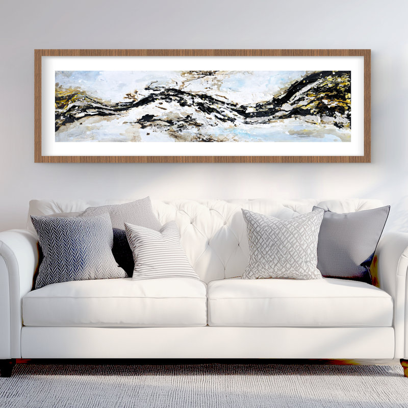 «Abstract and Texturized Paint Splash», reproduction encadrée moderne