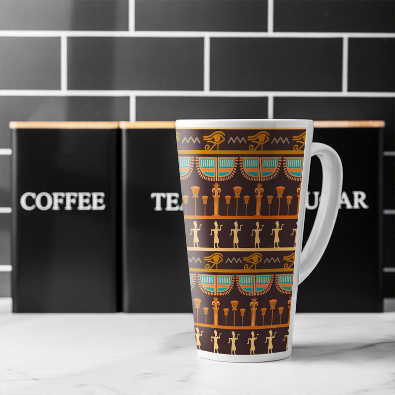 Hieroglyphs Latte Mug
