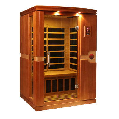 Dynamic Saunas 2 - Person Bluetooth Compatible FAR Infrared Sauna in Hemlock