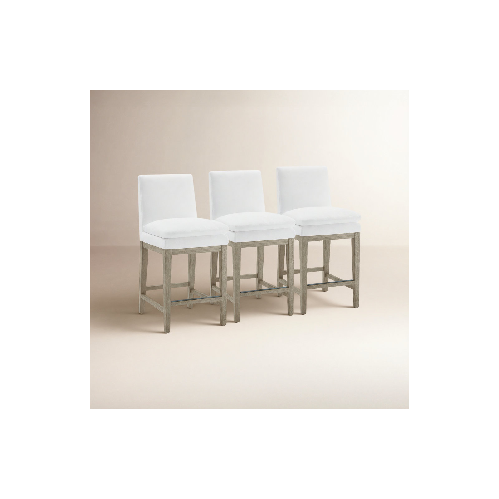 Bethea Upholstered Counter Stool (Set of 2), Prestige Pearl Tweed