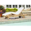 Quincy Outdoor Teak Chaise Lounge-491079035