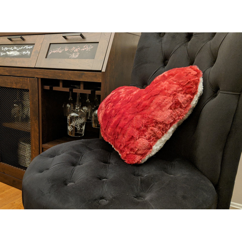 Reversible Throw Pillow, Red