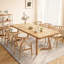 Modern Burlywood Rectangular Solid Wood Dining Table-1787328784