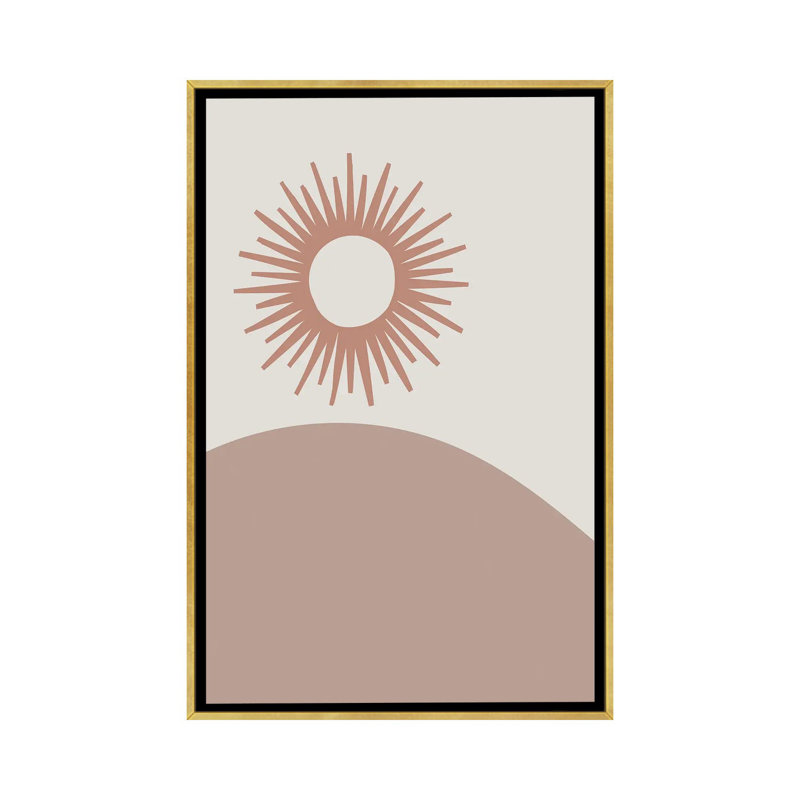Le soleil-impression d’art graphique, Gold Frame, Pas de tapis, H 48 po x l 32 po x P 1,5 po