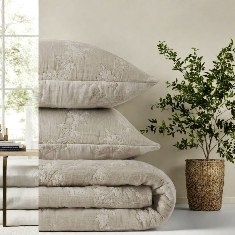 Ensembles de literie en coton de qualité supérieure pour grand confort moderne en jacquard