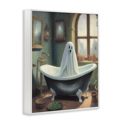 «Ghost Bathing in Tub», estampe numérique de Jo Moulton
