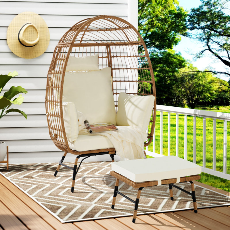 Fauteuil en osier, Beige / Naturel