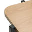 Table d'appoint moderne carrée noire et brune