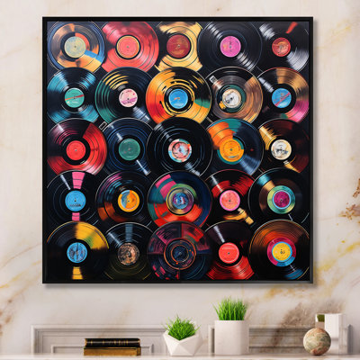 Colorful Vinyl Records Melodies III - Vinyl Records Wall Art