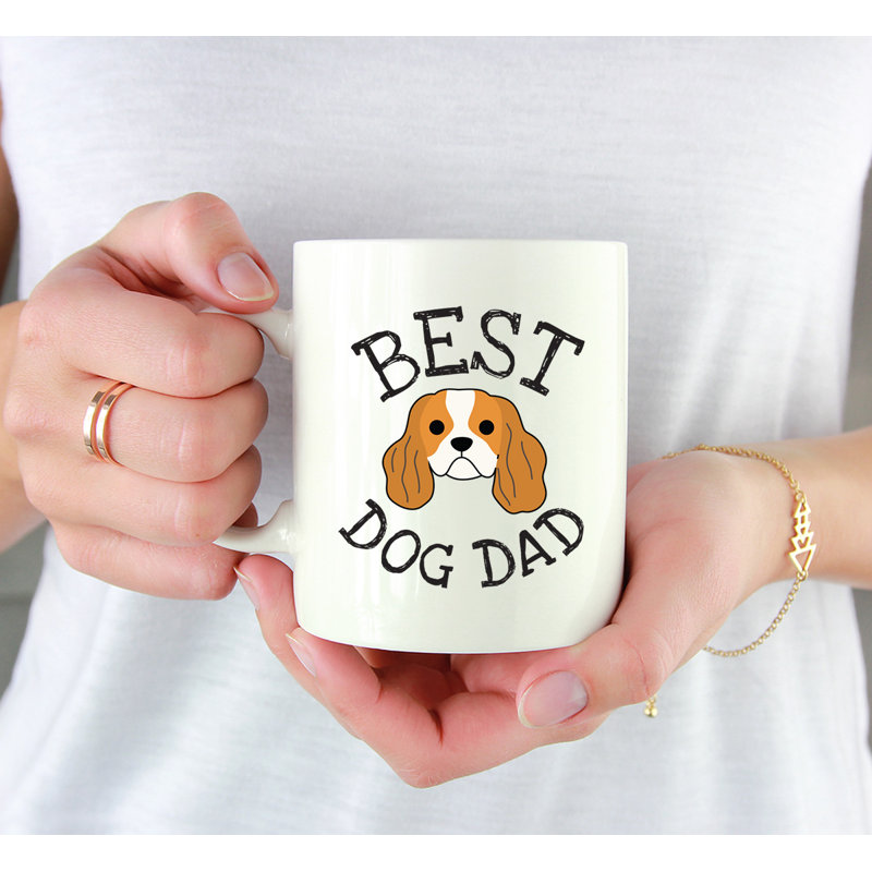 Tasse à café Best Dog Dad, Épagneul Cavalier King Charles